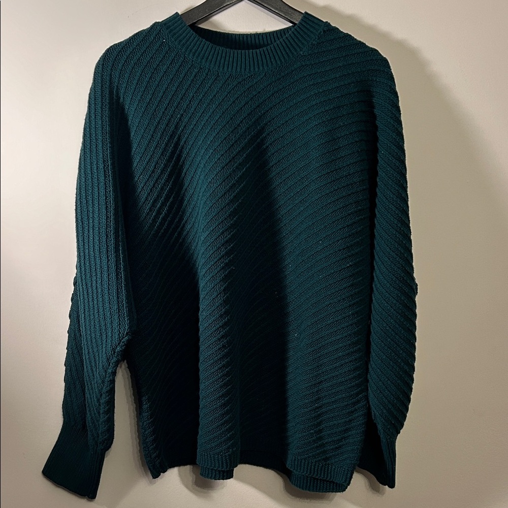 Simply Vera Vera Wang Teal Crewneck Sweater